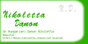 nikoletta danon business card